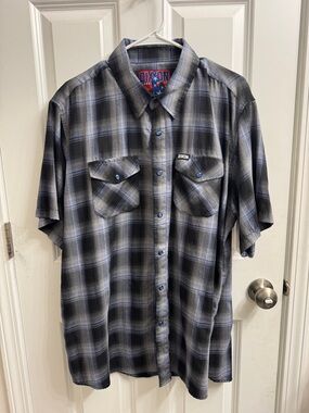 Dixxon First Responder Short Sleeve Shirt - Blue/Black Plaid